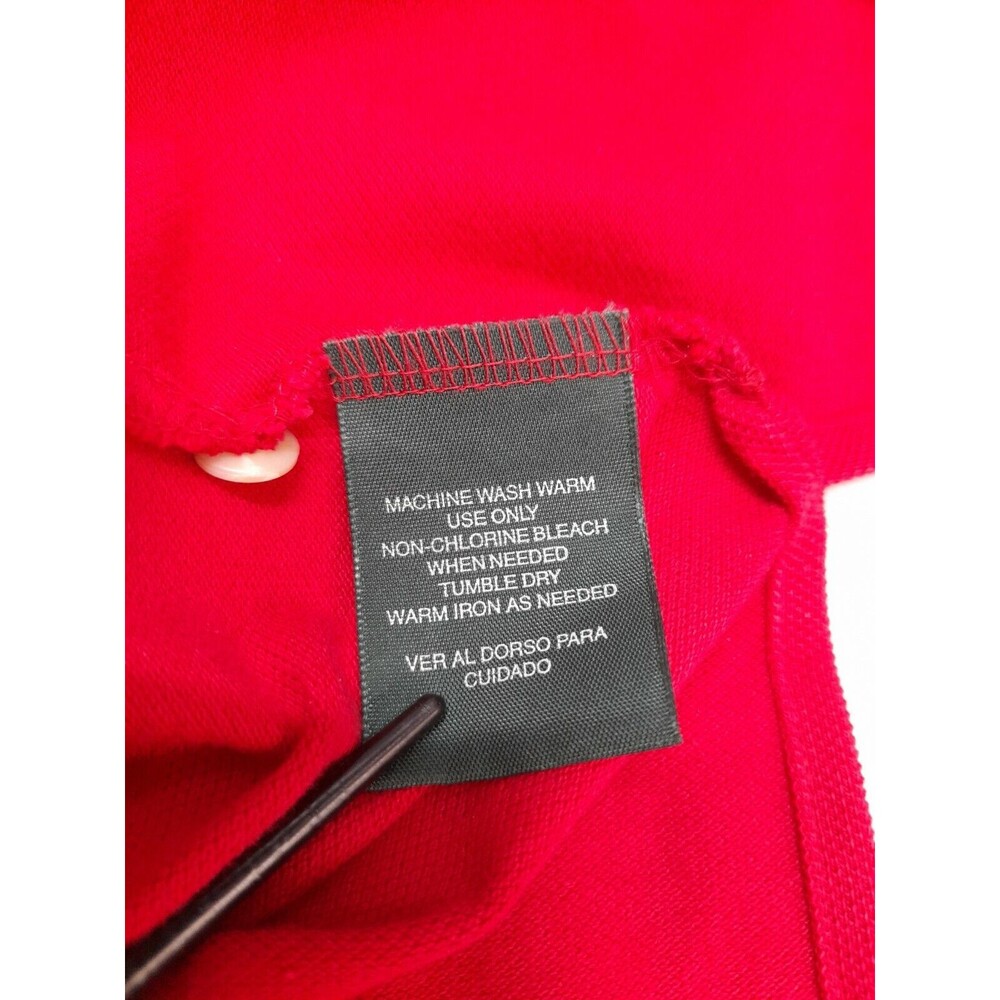 Vtg Mens Hunt Club Golf Polo Shirt Red Short Sleeve New with tags L - Picture 10 of 11